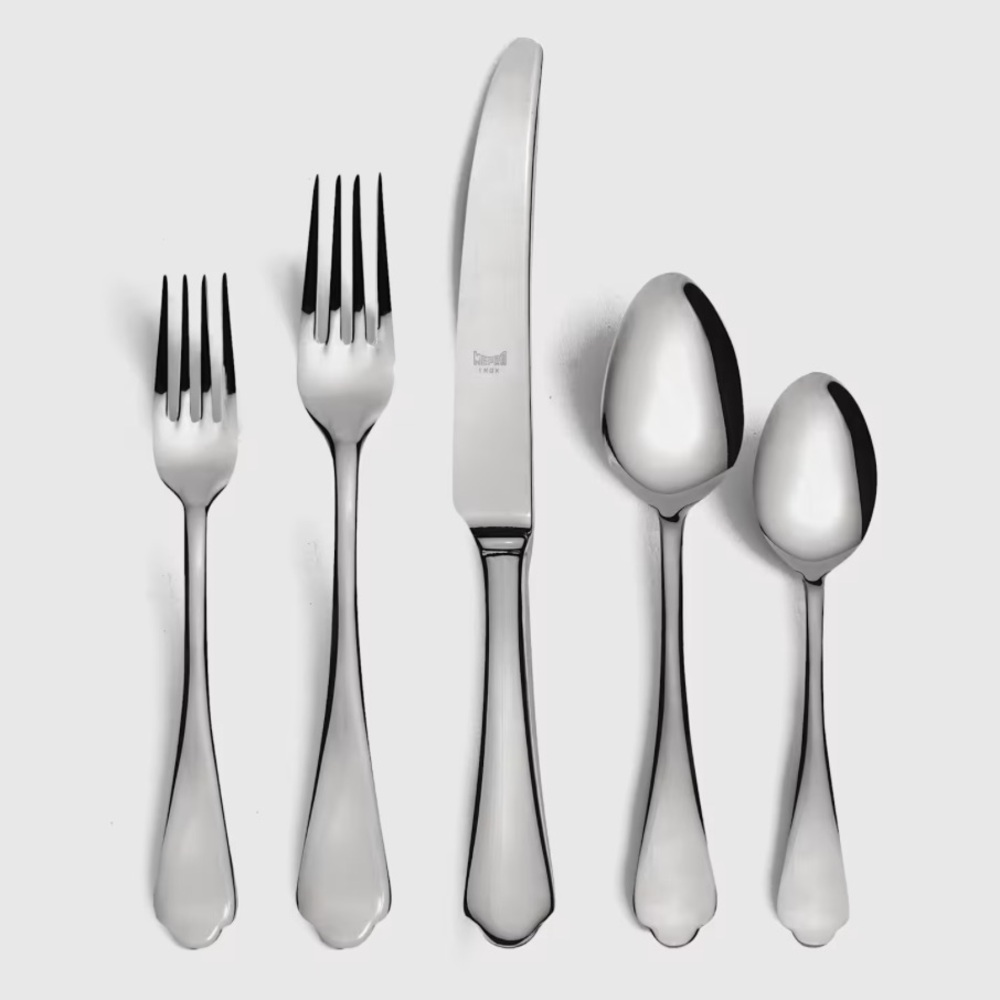 New! Mepra Dolce Vita Flatware in Polished Stainless Steel 5 Piece Set